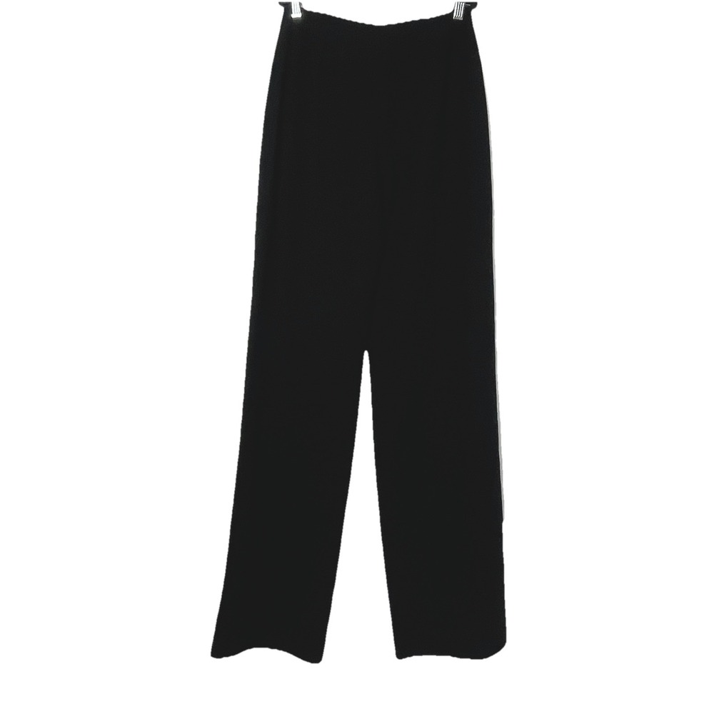 Jesus Del Pozo Black Draped Straight Leg Pants Size 8 Euro 38 Dress‎ Pants Chic - Picture 10 of 11